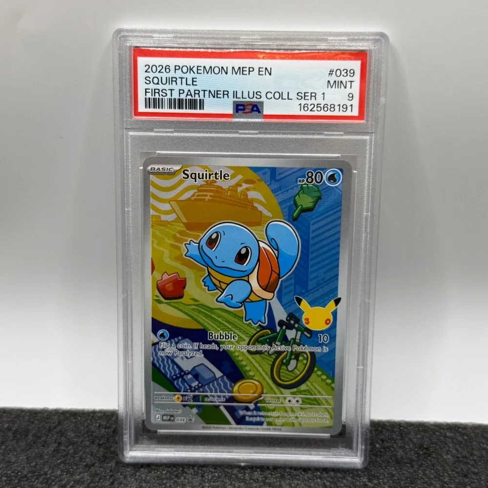 2026 Pokemon MEP EN Squirtle #039 First Partner Illus Coll PSA 9 Mint Card